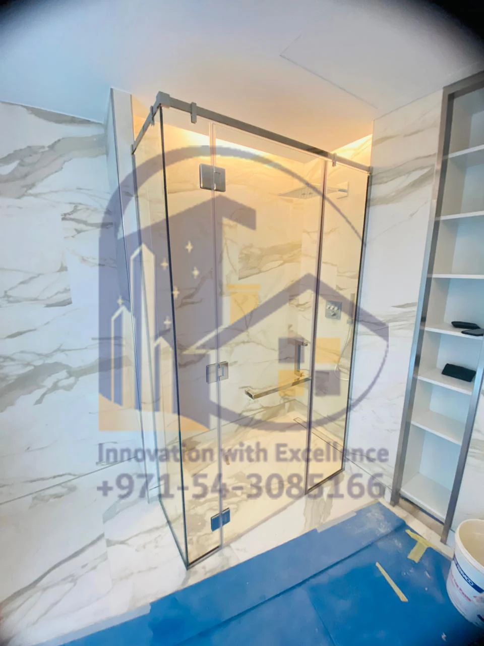 Shower glass partition UAE