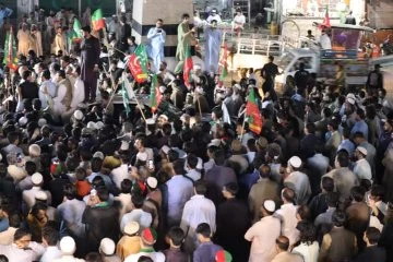 Large crowd gathered outdoors