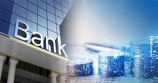 Bank building and financial district representing Pakistani banking.