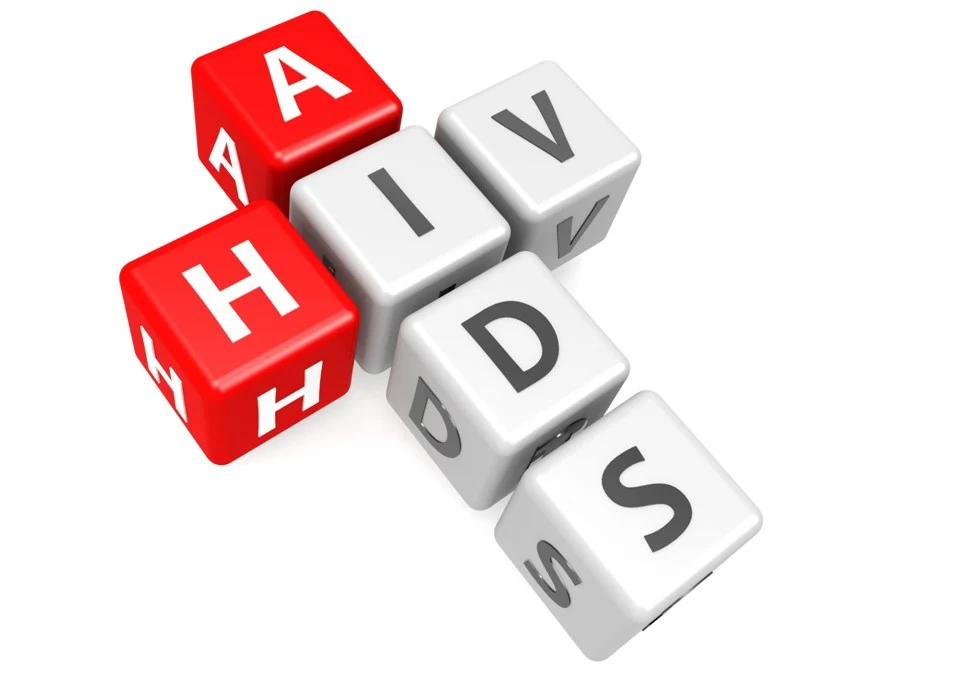 HIV and AIDS letter blocks