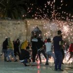 riot between Israeli police and Worshippers