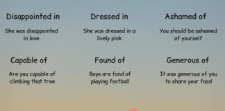 Fixed Prepositions familiar